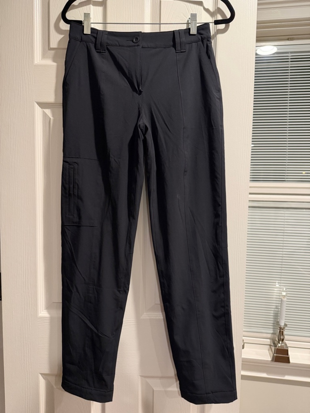 Talbots Black Straight-Leg Utility Fleece Lined Pants NWT - Size 2
